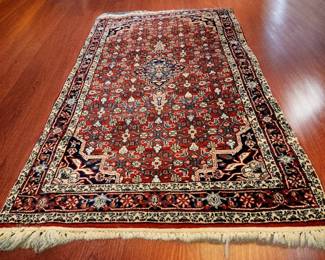 3 1/2 x 5 1/2 Hand-Tied Wool Rug bid $179 or bid #17