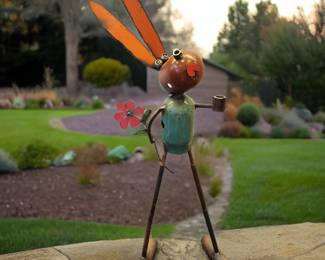 Goofy Garden Bunny Sculpture