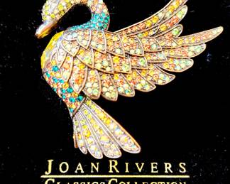 JOAN RIVERS Rhinestone brooch