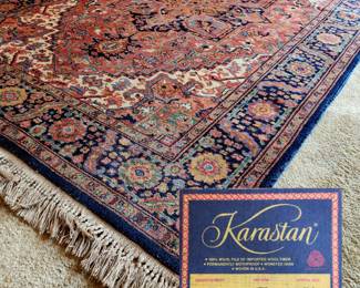 Karastan 100% Wool Heriz Rug 5.9 x 9 bid $425 or bid #16