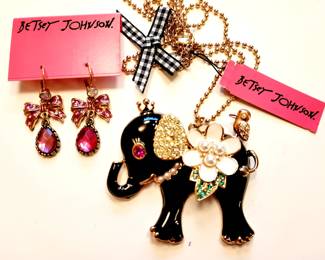 Many pieces of BETSY JOHNSON jewelry