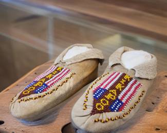 Vintage Native American Beaded Moccasins