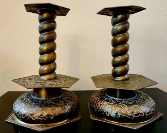 Pair Mediterranean Candle Sticks