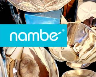 nambe' tableware, many pieces MIB
