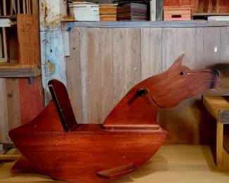 Hand-Crafted Wooden Rocking Horse bid $90 or bid #56