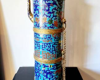 Vintage Chinese Cloisonne' Tibetan Ewer bid #67