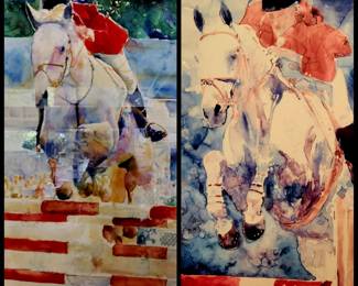 Equestrian Watercolors by LEO JAMES KIRK