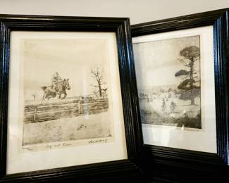 Pair of vintage etchings