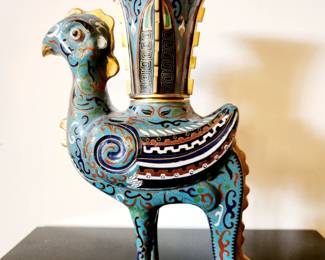Chinese Han-style Bird Vase bid $325 or bid #79