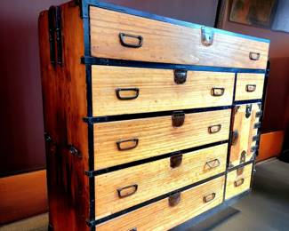 Large Vintage Tonsu Chest $695 or bid #137