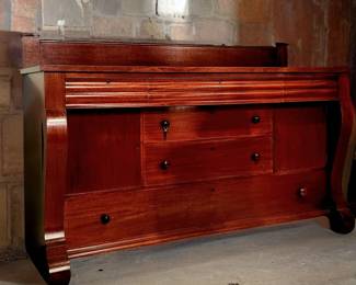 Antique Mahogany American Empire Sideboard $650 or bid #154