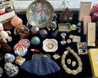 Turquoise and goldtone Fendi necklace and earrings