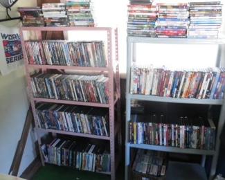 couple shelves full of DVD