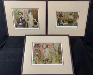 JIFI113 Suite Of Three Charles Bragg Signed Lithographs: A suite of three&nbsp;signed and numbered&nbsp;lithographs,&nbsp;by&nbsp;renowned American artist,&nbsp;Charles Bragg (1931-2017). The prints are titled&nbsp;Bad Girls,&nbsp;By Appointment,&nbsp;and&nbsp;Coming & Going.&nbsp;Each print&nbsp;is numbered 116/300, and comes with a certificate of authenticity from Miller Galleries Inc.
