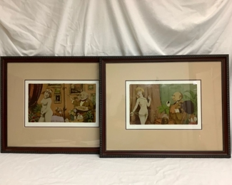 JIFI208 Charles Bragg Signed Prints: Charles Bragg an American artist born 1931-2017 in St. Louis,Missouri to two Vaudeville performing parents that he traveled without his childhood.
