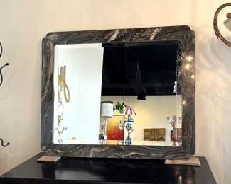 Italian Marble Framed Mirror 