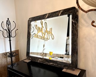 Italian Marble Framed Mirror 