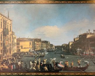 "A Regatta on the Grand Canal" framed print by Canalletto