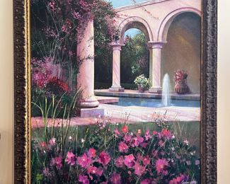 Original signed Roman canvas art by Carlos Lopez