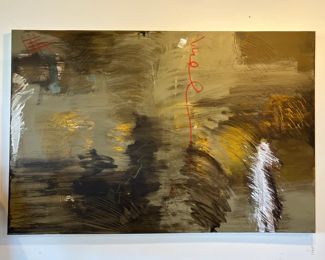 Contemporary canvas wall art signed by Sam Pratt