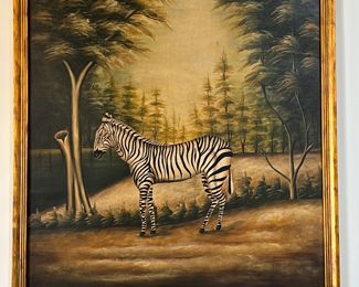 Framed Zebra Wall Art 
