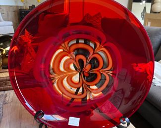 Contemporary Waterford Evolution Red Decorative Bowl 