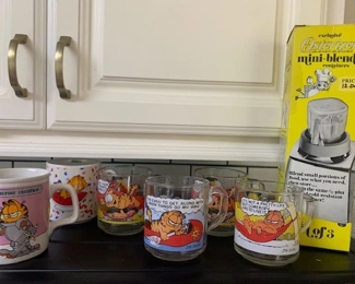 Garfield Collectibles Glass Mugs Mc Donalds