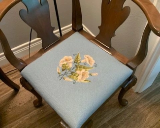 Needlepoint Corner Chair 