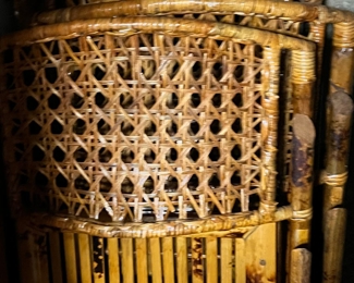 VINTAGE BAMBOO FOLDING CHAIRS 