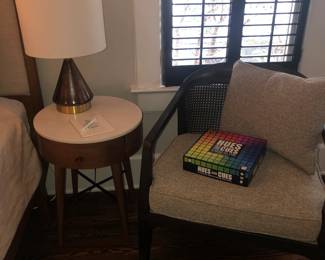 2 end tables West Elm, 2 accent chairs