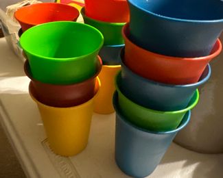Do you know how many glasses of milk I had out of these as a child? Vintage Tupperware cups...