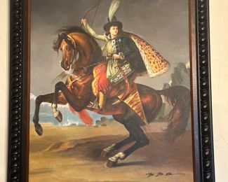 Very Large piece, picture does not show scale.  Horse & Rider with bow and arrow