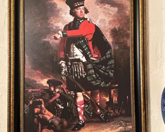 Dramatic  War Scene, with the General pointing to victory...