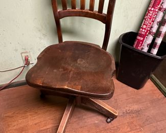 SOLID wood desk chair (Padding for your butt not included)