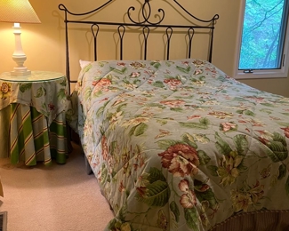 FULL SIZED BED WITH METAL HEADBOARD