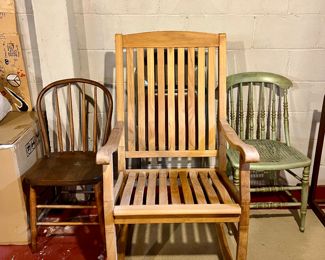 VARIOUS CHAIRS AND ROCKER