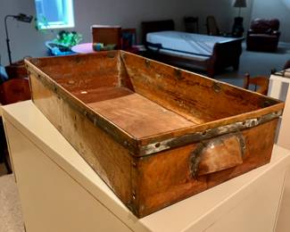 LARGE COPPER 2 HANDLED TRAY/BOWL