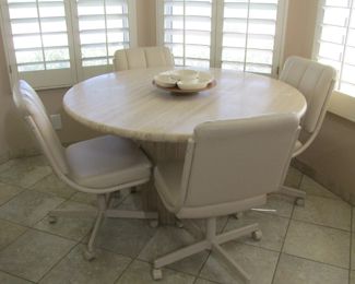 Heavy marble kitchen table with chairs