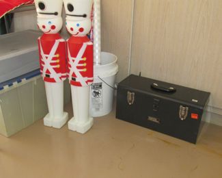 Vintage Christmas and Tool Box