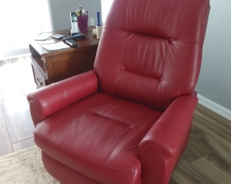3 Red  swivel recline