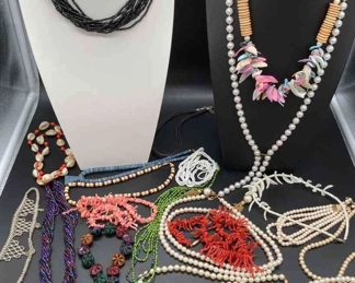 Jewelry Of Beads, Shells And Pearls