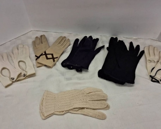 Vintage Gloves 6 Pairs Unique Styles