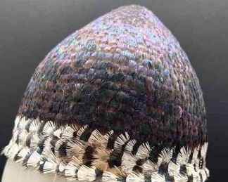 Womens Fashion Hat TealBlackFeather