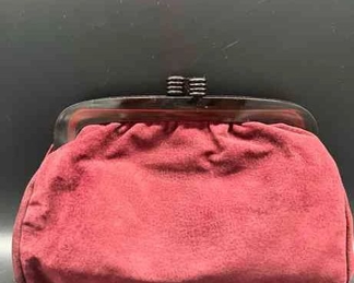 Womens Vintage Burgandy Vanessa Made in Italy Handbag