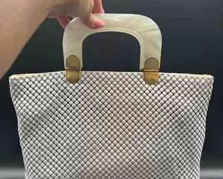 Womens Vintage Ivory Mesch Handbag