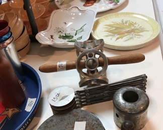 Vintage baking items. Donut cutter, pastry cutter, cookie cutters