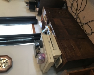 Nice oak credenza, printers