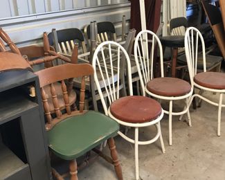 Several different style chairs