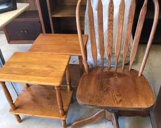 Side tables, office chair