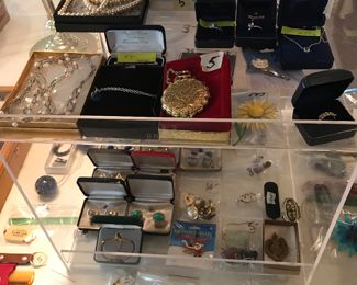 Lots of vintage costume jewelry